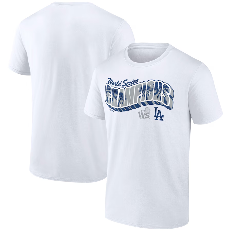 Men Los Angeles Dodgers 2024 MLB World Series Champions white T shirts style 3